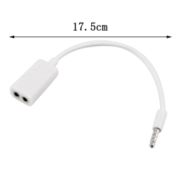 Adaptador de Audio de Doble Entrada Blanco