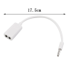 Adaptador de Audio de Doble Entrada Blanco