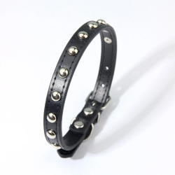Collar para perro o gato con remaches Negro